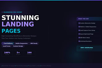 design a high converting wordpress elementor landing page