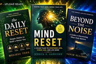 do modern book cover design, ebook cover and kindle cover for amazon KDP