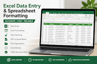 do excel data entry and spreadsheet formating