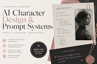 design a premium ai chatbot character and prompt system