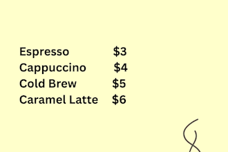 design modern cafe logo ,menu and instagram posts
