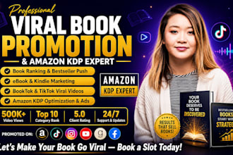 do viral book promotion bookrank ebook marketing booktok tiktok video amazon kdp
