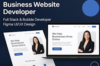 do full stack website development, custom website design for your business