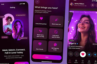 dating matchmaking app, tinder hinge bumble and flutter flow app developer