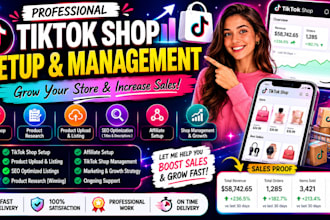 setup tiktok shop SEO , product listing and tiktok shop marketing for your store