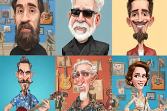 draw anime portraits caricatures and stylized digital