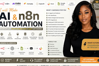 make ai agent n8n automation n8n make grid database integration for business