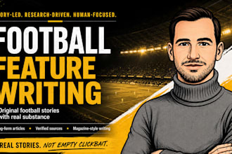write engaging well researched football articles and blog posts