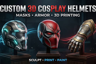 sculpt 3d mask 3d helmet cosplay mask cosplay armor 3d print and mask paint