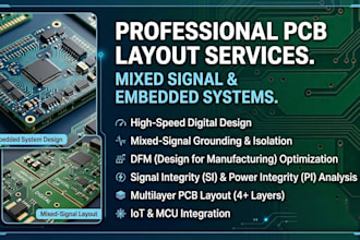 do professional pcb layout for mixed signal and embedded systems