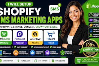 setup shopify sms markerting apps smsbump postscript attentive txtcart