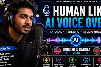 create a realistic ai voice over