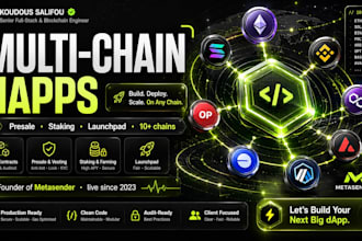 build web3 dapp with presale staking launchpad solana evm