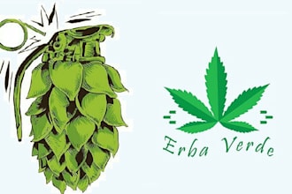 make modern cannabis cbd weed marijuana cannabis logo