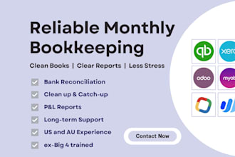do reliable monthly bookkeeping for small business