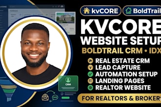 setup kvcore boldtrail CRM idx website and real estate automation