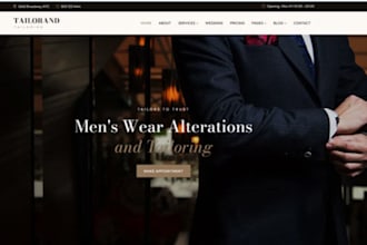 design wix tailoring website clothing virtual fitting consultation website