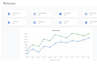 admin dashboard UI in react