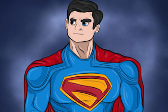 create cinematic character concept art and illustrations