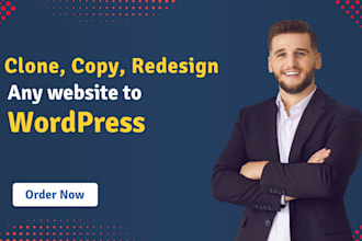 clone, copy, or redesign any website to wordpress