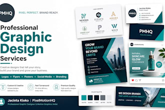 do modern graphic design, logo design,  and motion graphics