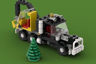 do 3d lego model custom lego moc design set pdf manual instruction xml 3d render