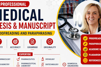 professionally proofread and paraphrase your medical thesis or manuscript