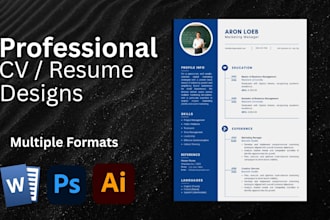 design professional resume CV and cover letter