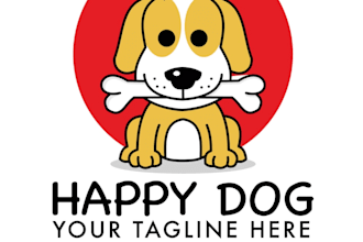 design amazing mascot cartoon logo for your dog