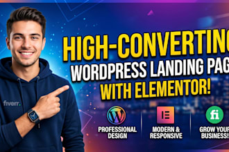 design landing page using wordpress and elementor