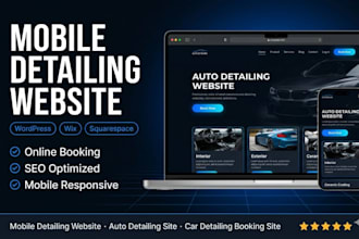 build a mobile detailing website, auto detailing website, and car detailing site
