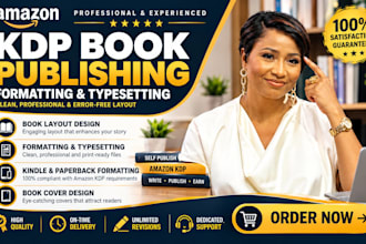 do kdp book formatting, amazon kindle book design, and book publishing
