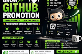grow github promotion github repository audience for organic stars followers