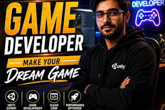 develop professional games, unity for PC and mobile