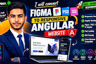 convert figma, PSD or xd to pixel perfect angular website