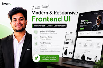 build a responsive react js frontend for your web app