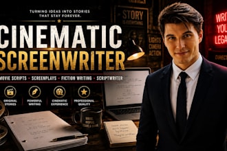 write, edit movie scripts, screen plays, fiction plays and short plays