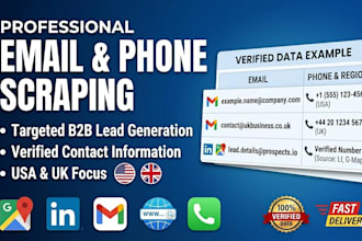 do USA email scraping and USA phone number scraping