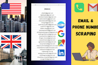 do USA email scraping and USA phone number scraping