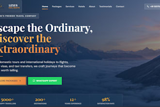 build a modern react website with tailwind CSS