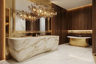 create photorealistic luxury bathroom 3d renders