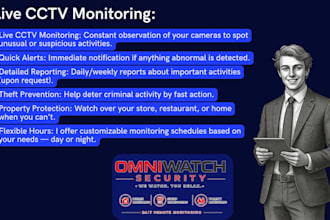provide cctv monitoring service for safety and security