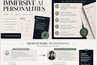 write immersive ai character prompts and lore