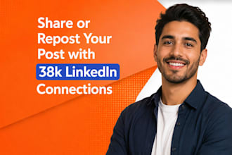 share, repost, and promote your linkedin content with 38k connections, shoutouts