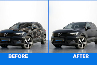 remove reflection from car image and automotive photo editing