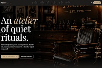 design a website for barbers or salon with online booking system