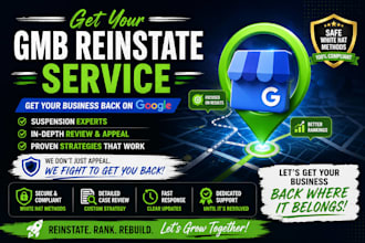 reinstate suspended google business profile and fix gmb suspension fast or quick