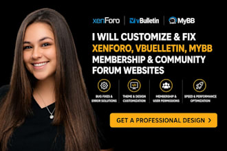 fix and customize xenforo community forum vbulletin mybb membership website