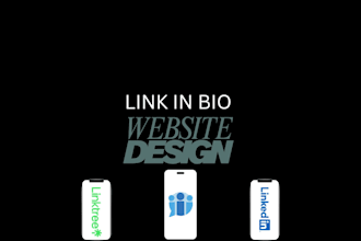 design a professional link in bio website for inst or tiktok
