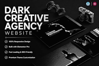 design a dark wordpress agency website